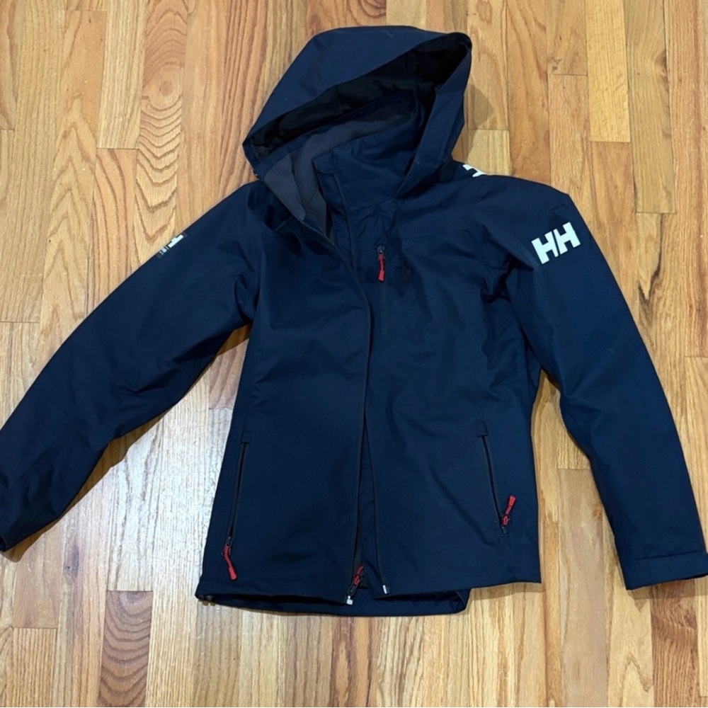 Helly Hansen Navy Blue Jacket with Red Accents